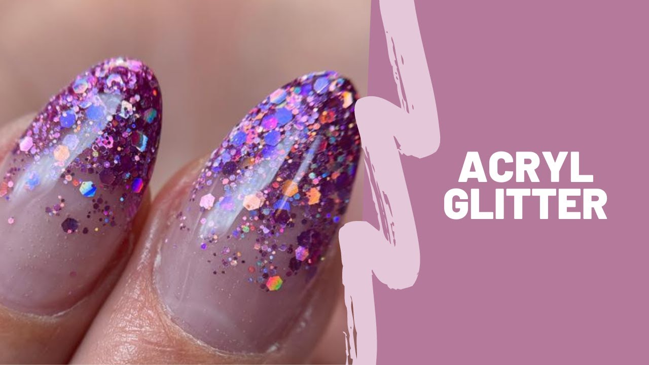 Acrylnagels met glitter?