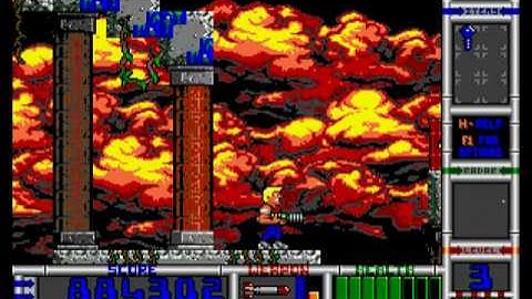 Duke Nukem 2- level 3 (shareware version) running in DOSBox