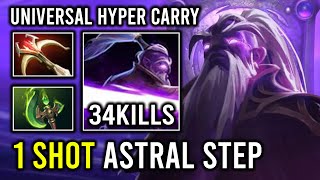 WTF 1 Shot Astral Step 7.35 Universal Carry Void Spirit with Parasma Daedalus Revenant Brooch Dota 2