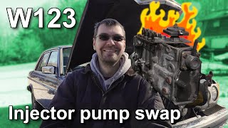 W123 OM617 Injector pump swap