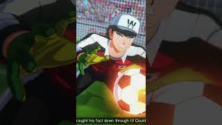 Schneider HIGH FIRE SHOT goal VS Wakabayashi in captain tsubasa rise of new champions Resimi