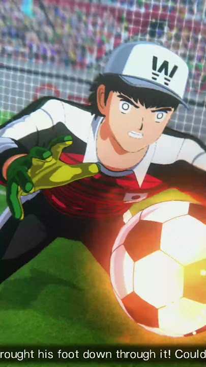 Schneider HIGH FIRE SHOT goal VS Wakabayashi in captain tsubasa rise of new champions