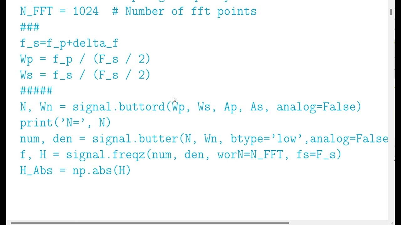 Digital Signal Processing Using Python: Chapter 7: Part4 - YouTube