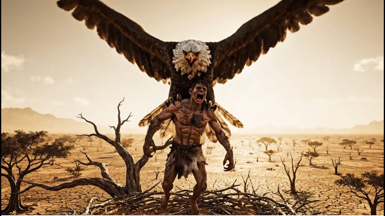 Before History: Early Human Reaches an Eagle’s Nest—Danger Strikes