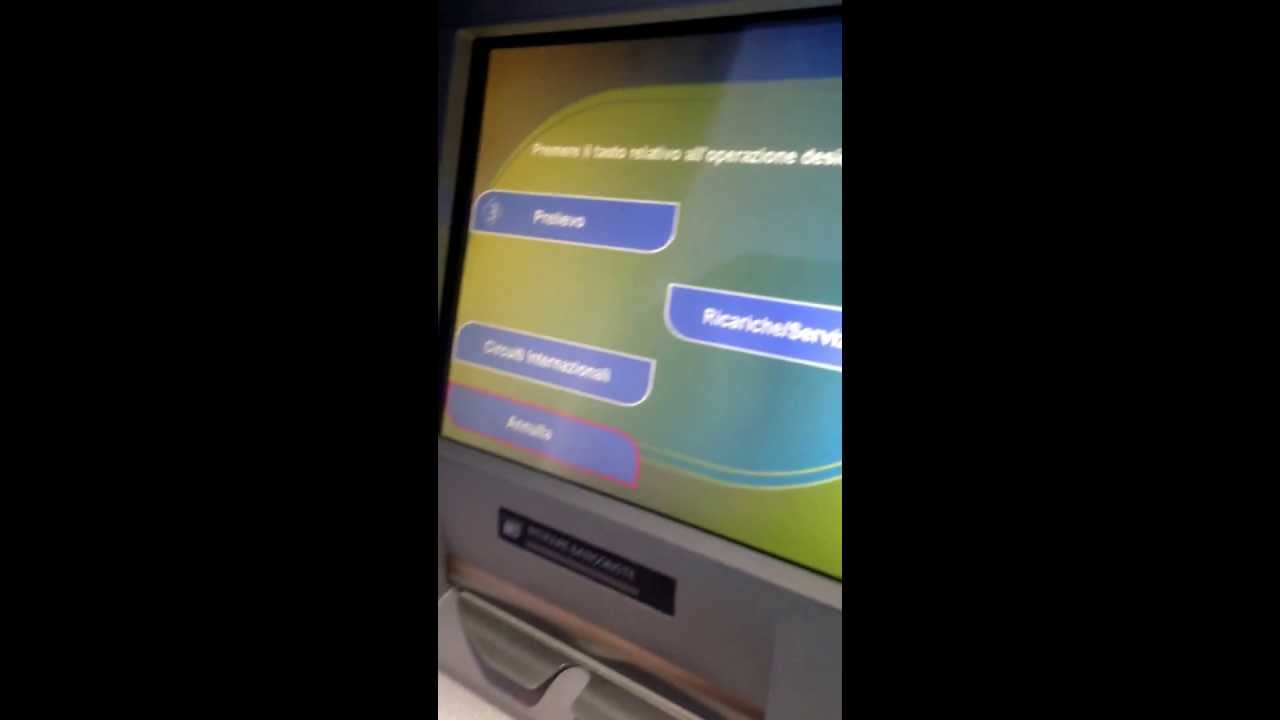 Nuovo bancomat totalmente touch screen,   del Banco popolare di Milano
