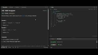 Leetcode 242: Valid anagram