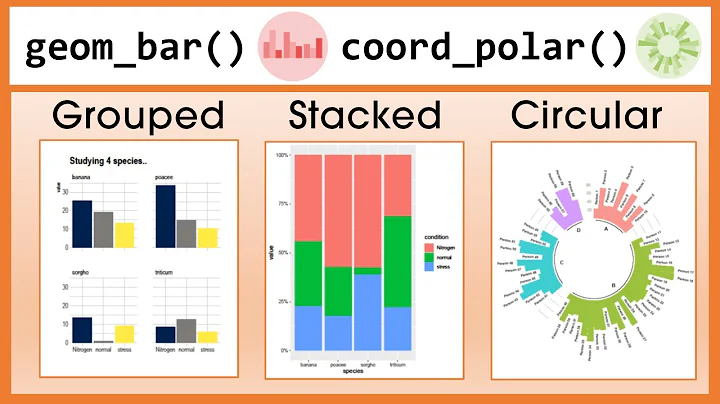 Advanced Bar Chart in R Tutorial: Grouped, Stacked, Circular (R Graph Gallery)