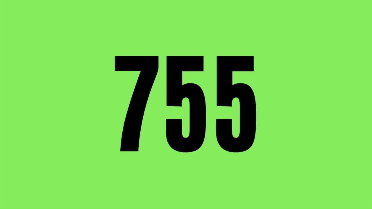 countdown 1000 simple - black (speed 2x) green screen