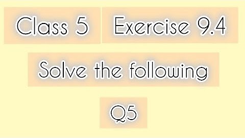 Class 5th|Mathematics|Chapter 9|Exercise 9.4|Solve the following |Perimeter & Area