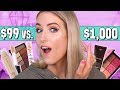 I Tried $1000 vs. $99 FULL FACE OF MAKEUP || Full Day Wear Test...