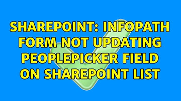 Sharepoint: InfoPath Form not updating peoplepicker field on SharePoint List