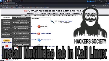 تثبيت OWASP Mutillidae Lab علي كالي لينكس - Install OWASP Mutillidae Lab on Kali Linux