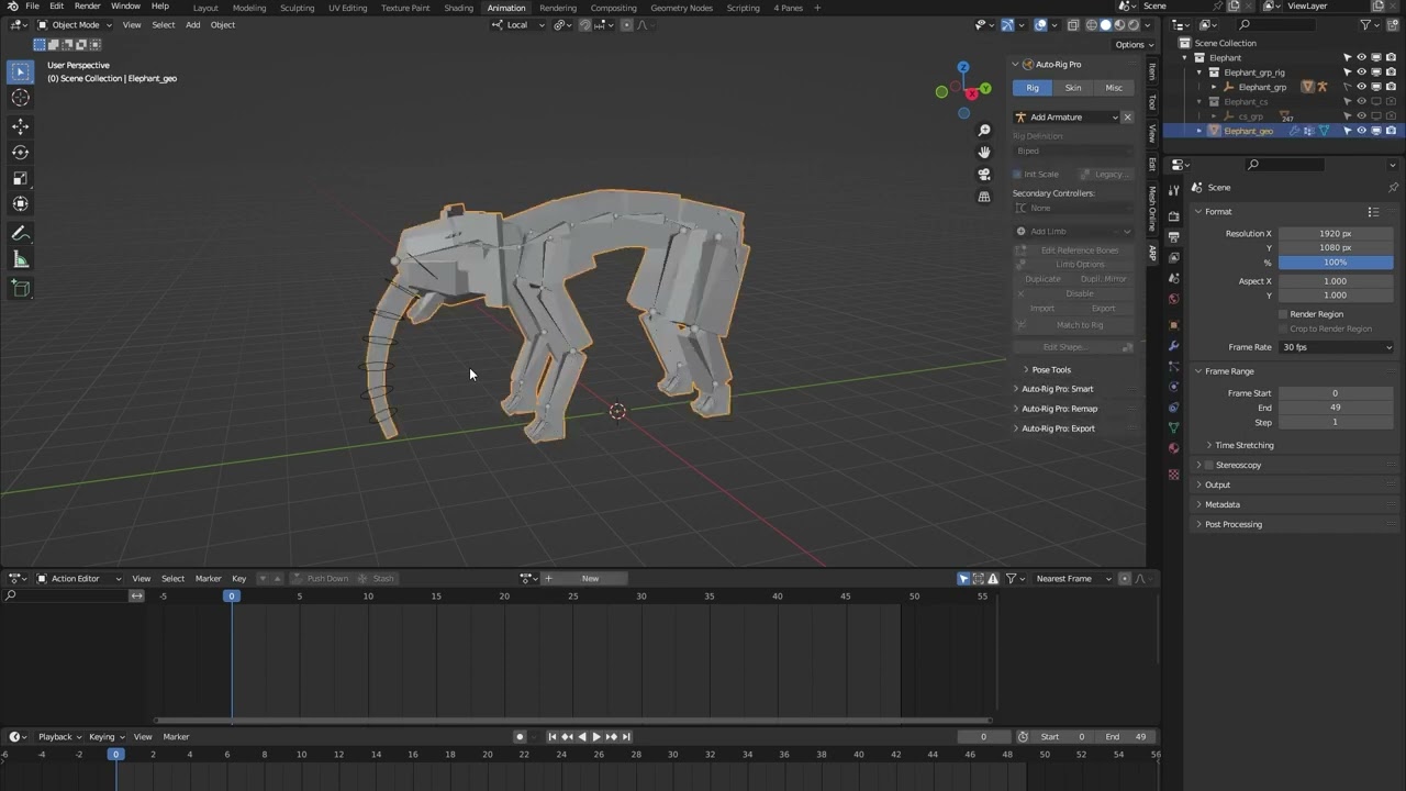 Elephant Blender Rig | Auto-Rig Pro: Rig Library