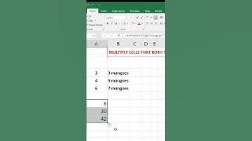 How to multiply cells that both text and numbers in excel?