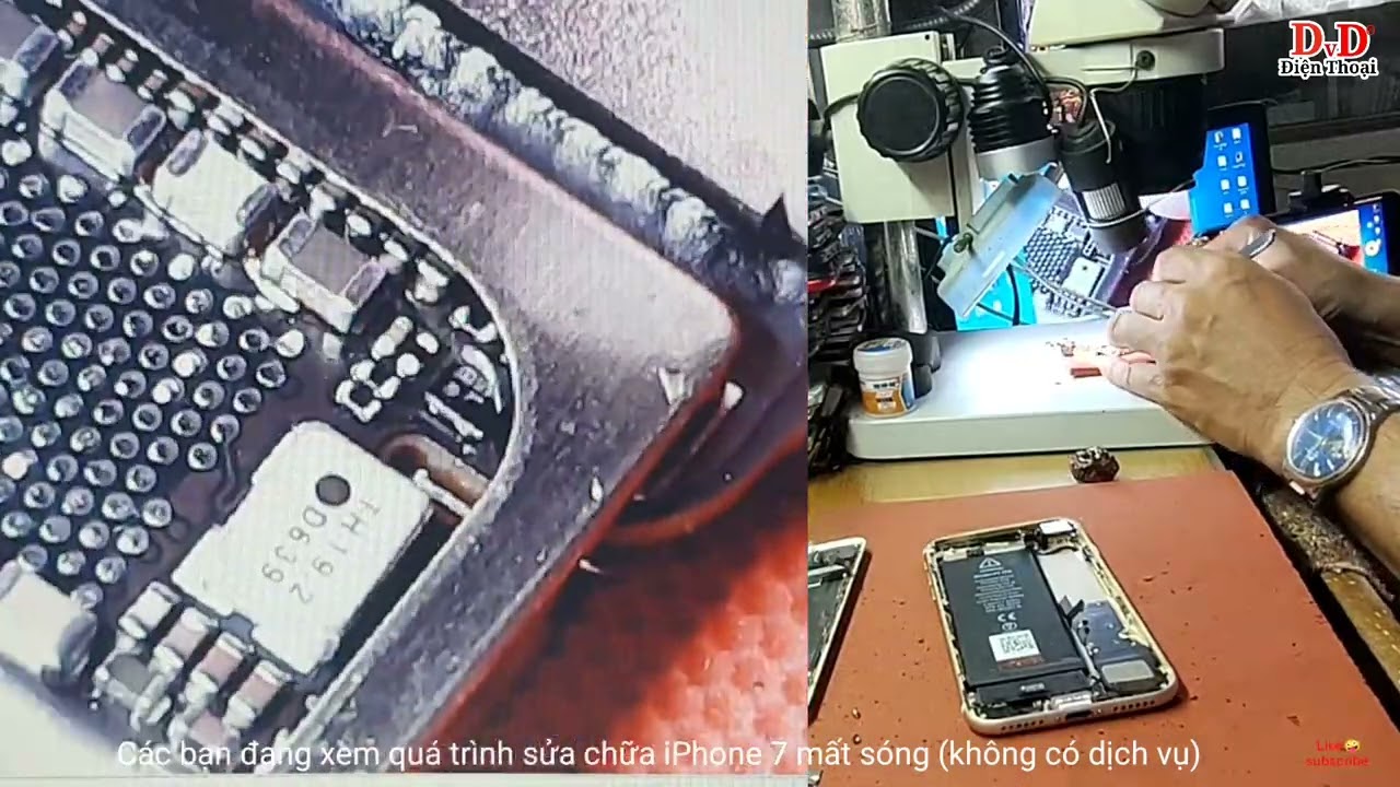 iPhone 7 mất sóng không có dịch vụ, mất vi trình modem... - youtube