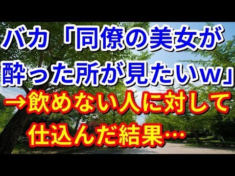 【修羅場】バカ「同僚の美女が酔った所が見たいｗ」→飲めない人に対して仕込んだ結果…【修羅場の道】