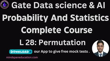 28. Permutation |Probability for Gate data science and ai | Abhinandan #gateda #gateindatasciene