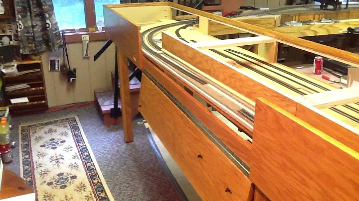 john's 16 x 30 Ho steel mill layout benchwork video 1