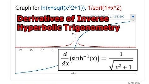 Derivative of Inverse Hyperbolic Trigonometry: sinh^-1(x)