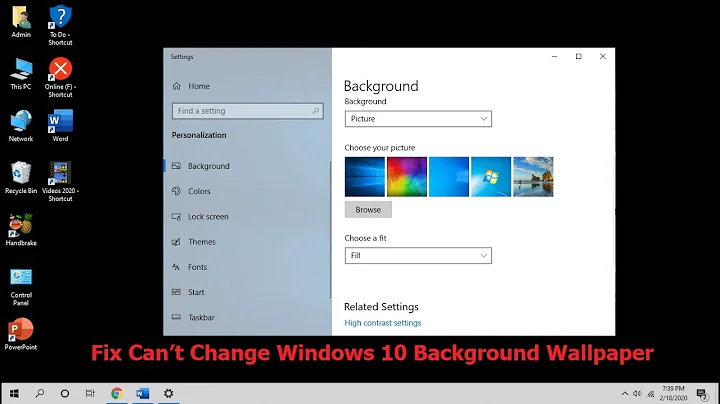 How to Fix Can’t Change Desktop Background in Windows 10