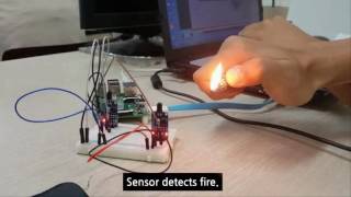 Fire detecting Application using RaspberryPi