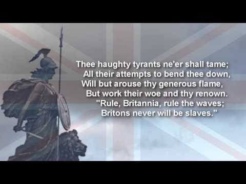 Rule Britannia by James Thomson with text