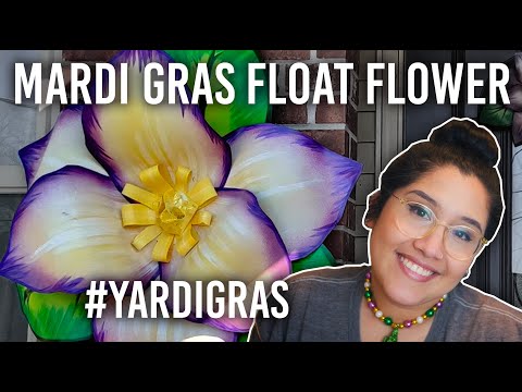 My Attempt at Making Float Flowers for Mardi Gras! #YardiGras