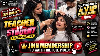 10 Minutes Footage - TEACHER takes STUDENT to a Gents barbershop for a SHORT HAIRCUT.