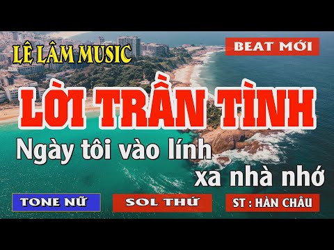 Karaoke Lời Trần Tình Tone Nữ Gm Beat Chuẩn Lê Lâm Music 
