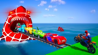 GTA V FNAF and POPPY Crazy Ragdolls | Spiderman by Quad Bike On Rainbow Spiders Bridge #001 by Super Cars Cartoon 35,646 views 1 month ago 1 hour, 10 minutes