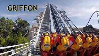 Griffon Dive Coaster POV Back Row 60FPS HD Busch Gardens Williamsburg On-Ride B\&M Roller Coaster