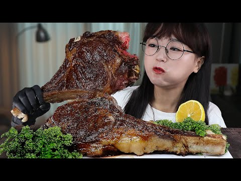 ASMR YEMEK Dev tomahawk bifteği🍖 | MUKBANG