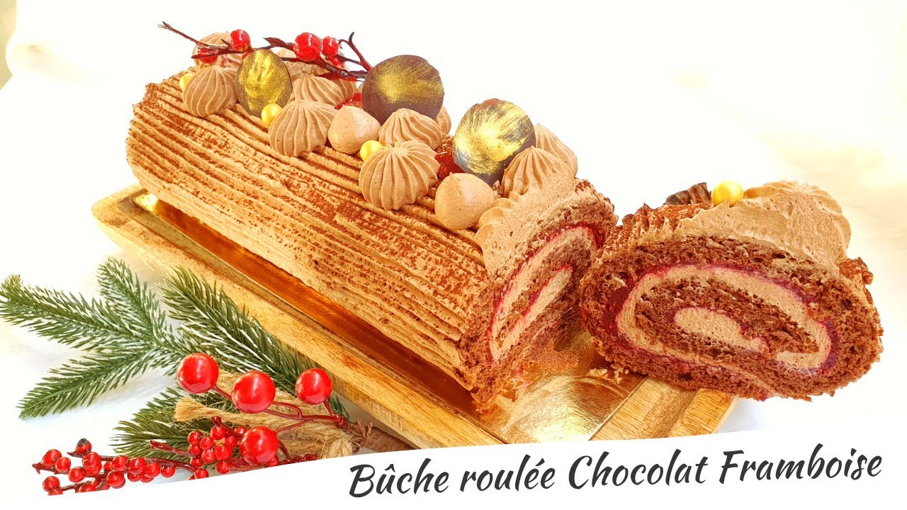 Bûche roulée Chocolat Framboise