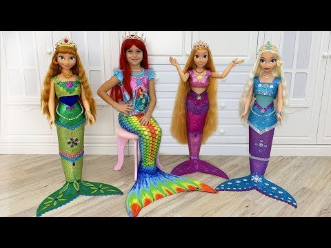 София превратилась в принцессу Русалочку, Sofia turned Princesses into a real little mermaids