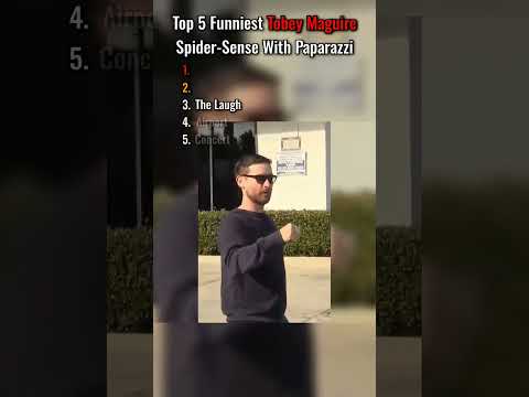 Top 5 Funniest Tobey Maguire Spider Sense With Paparazzi