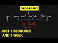 I used only 1 source to complete upsc geography in 7 days 