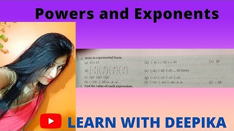 Class 7th | Ex 4A, Q2 - Power and Exponent | Chapter 4 | New Learning Composite Mathematics