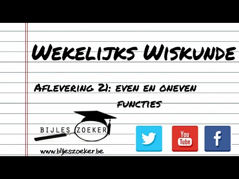 Video: Een Even Functie Definiëren?