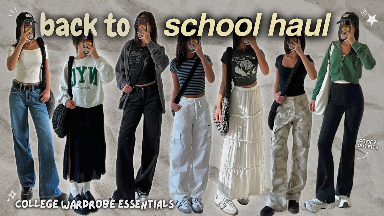 study vlog  back to school clothing haul, studying for exam