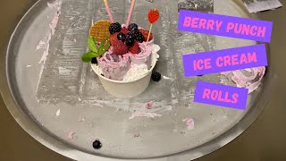 Berry Punch Ice Cream Rolls