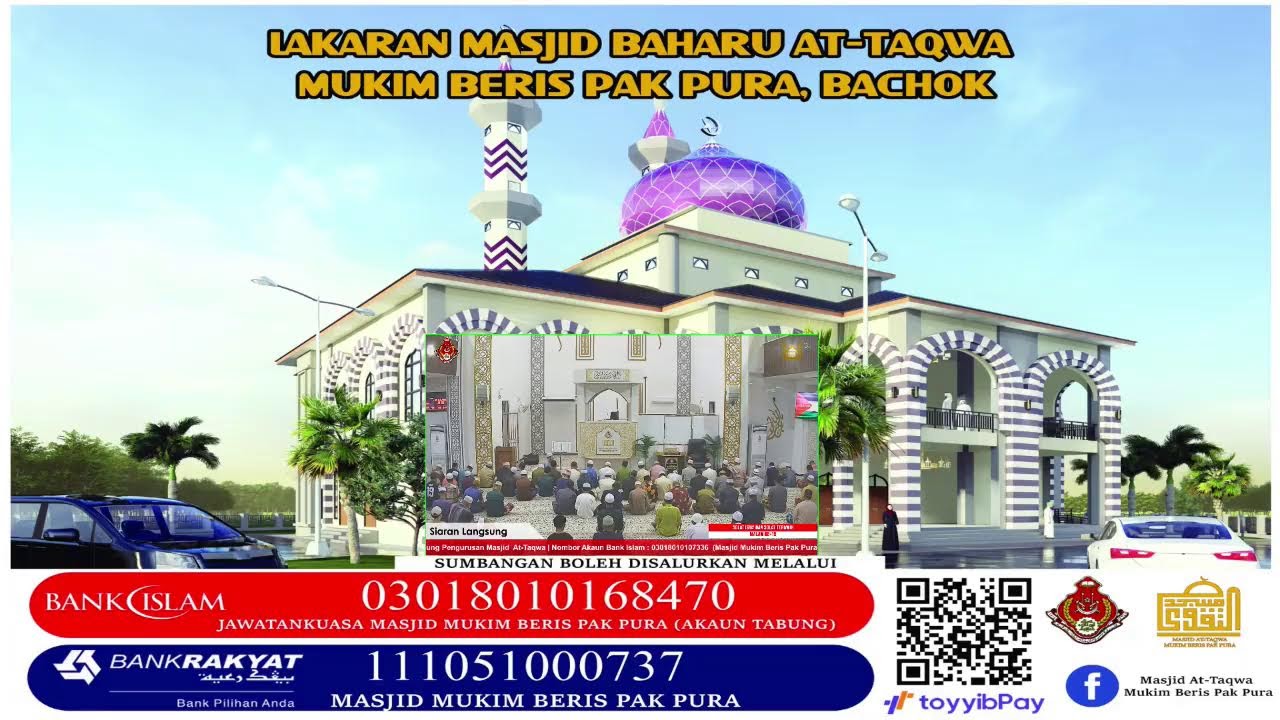 Live | Solat Isya Dan Solat Sunat Terawih Malam Ke-15 | 4 Mac 2026
