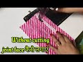 Joint lace attach without cutting | Joint lace lagane ka tarika/Insert lace kaise lagaye #diy #lace