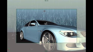 Maya BMW Particle Rain Viewport