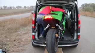 Renault Kangoo 2 & Kawasaki Ninja 636 zx Odessa drag racing