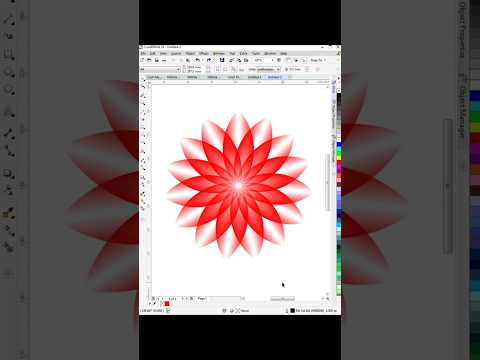 Flower Design in Corel Draw 🌺| CorelDraw X7 Tutorial in Hindi #shorts #coreldraw