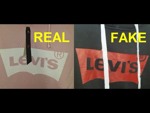 Real vs Fake Levi's Hoodie. How to spot counterfeit Levis hoodies and  sweatshirts - YouTube