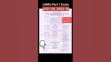 LNMU Part 1 exam routine 2025, session 2021-24, 2022-25 ex-regular/NC #shorts