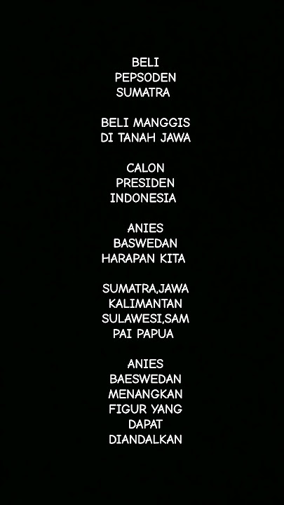 LAGU ANIES BASWEDAN#TREND