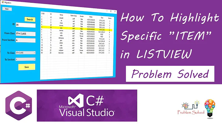 How to Change Color of Row in ListView c#