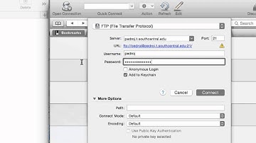 A walk-through showing how to use CyberDuck FTP on the Mac